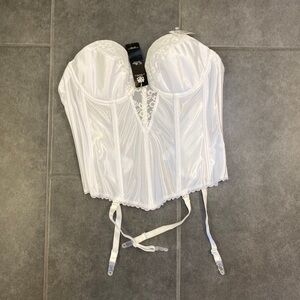 NWT Va Bien 34D Strapless Bustier 6363 White